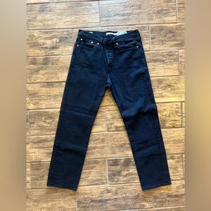 Levi's Women's Wedgie Straight Ankle Black Jeans